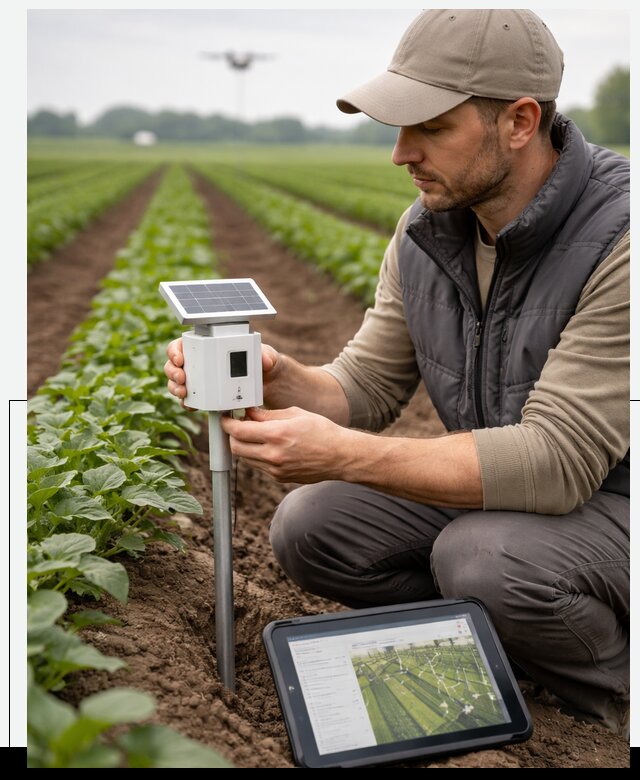 IoT мониторинг сельскохозяйственных полей и контроля в Мценске